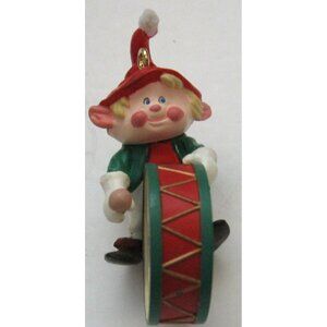 Hallmark Keepsake Hark Its Herald Elf Drum Ornament 1990 Christmas Collectible D